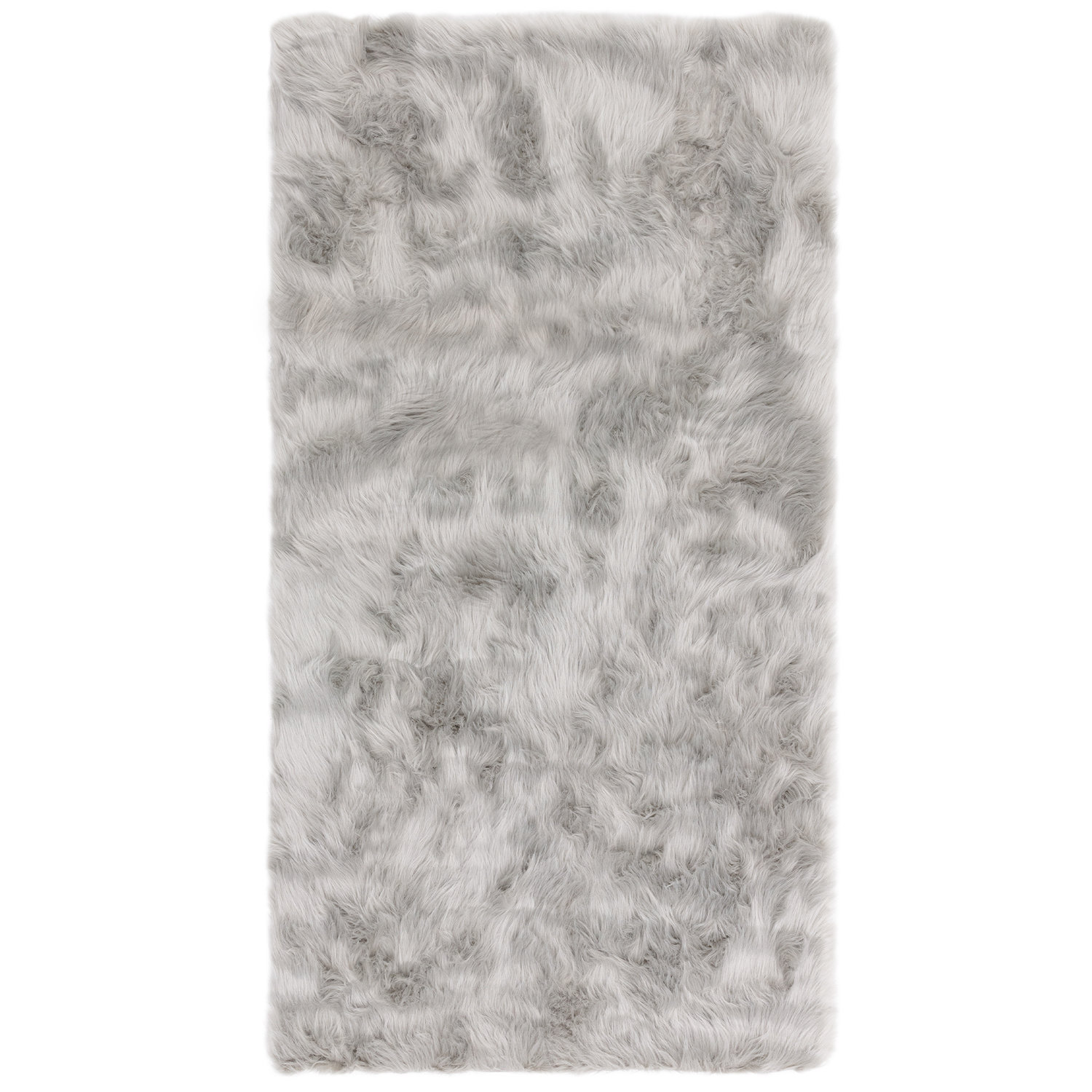 Auckland Luxury Faux Silver Sheepskin Rug