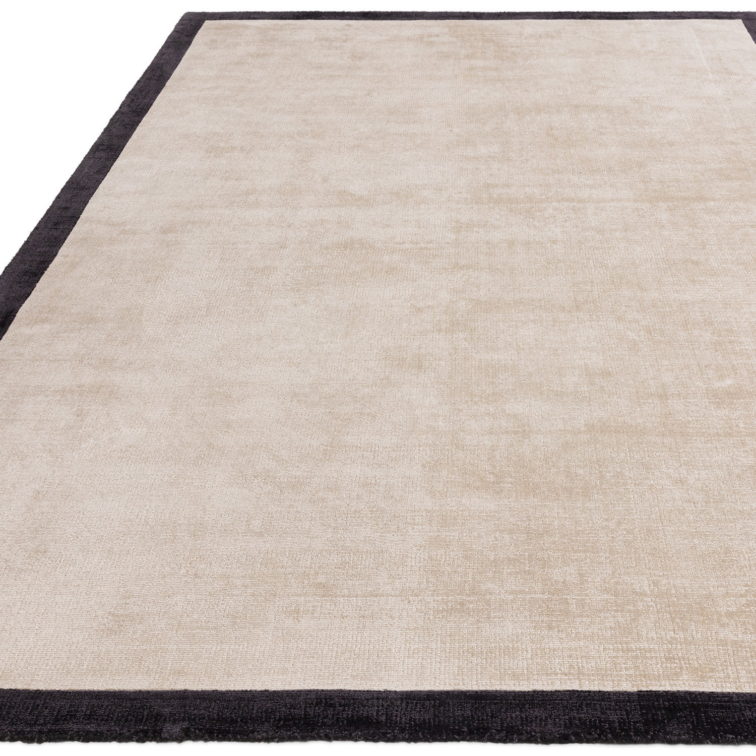 Blade Border Fine 10 Putty Charcoal Square Rug