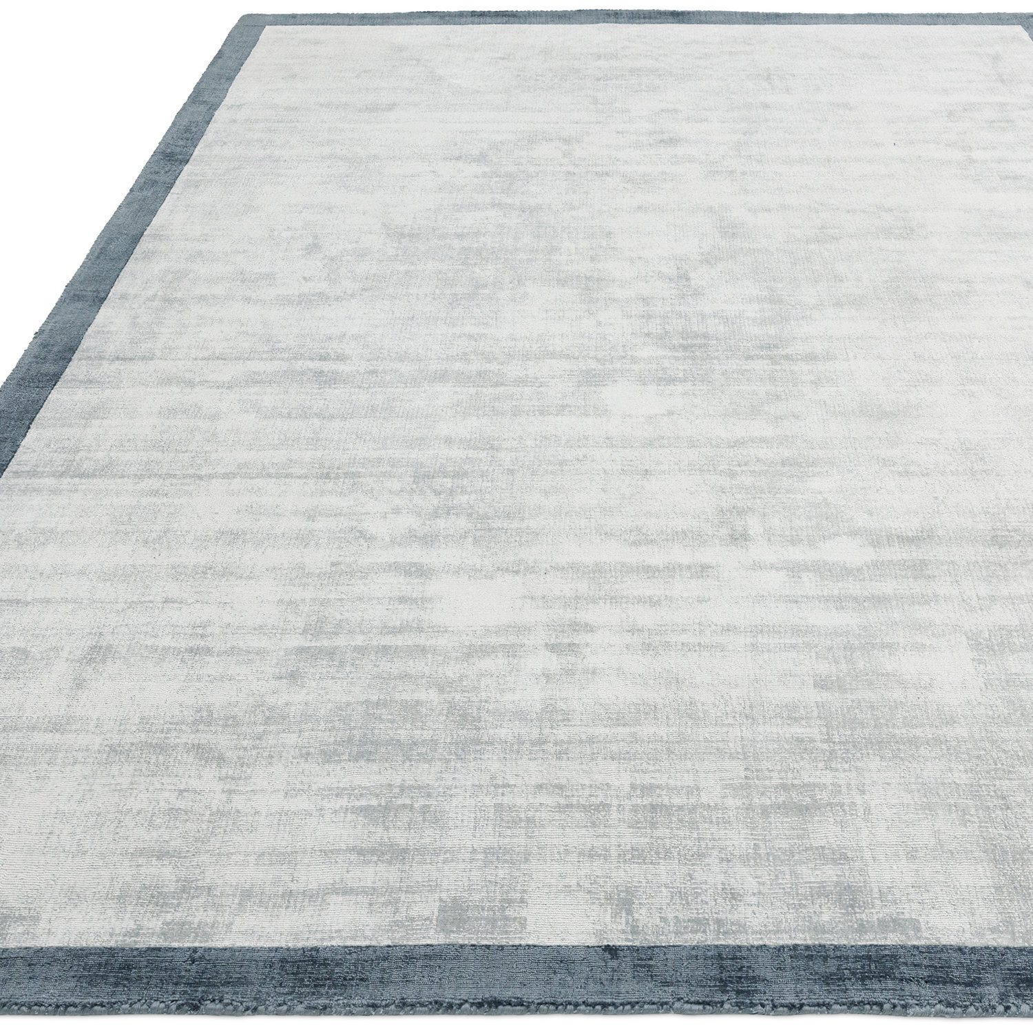 Blade Border Fine 08 Silver Grey Square Rug