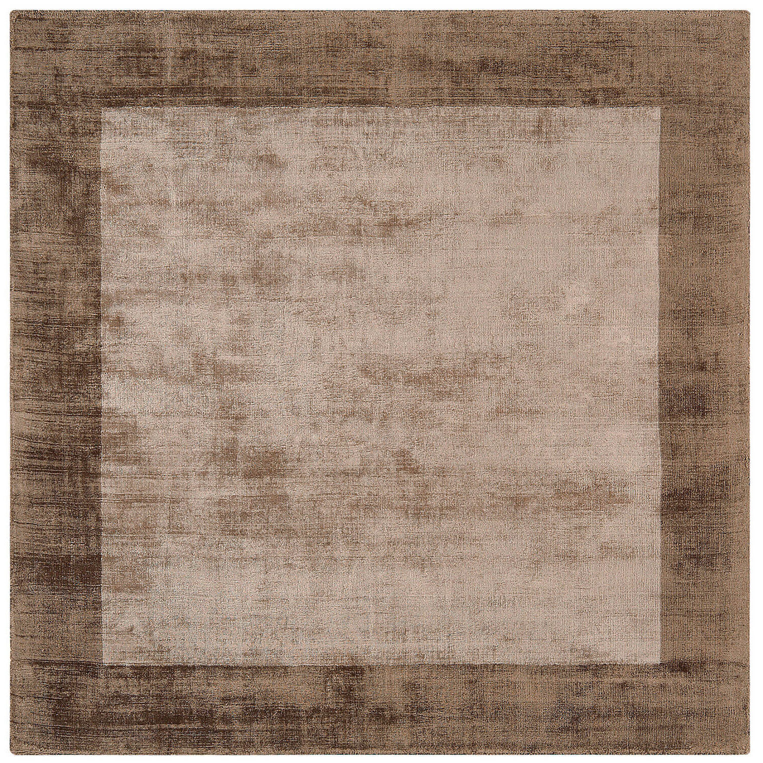Blade Border 02 Chocolate Mocha Square Rug