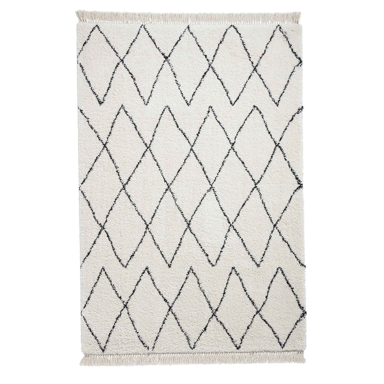 Boho 8280 White Black Rug