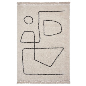 Boho A474 White Black Rug