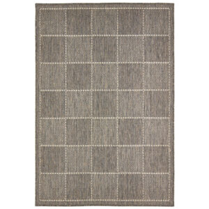 Check Flatweave Grey Rug