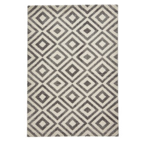 Elegant 4893 Grey White Rug