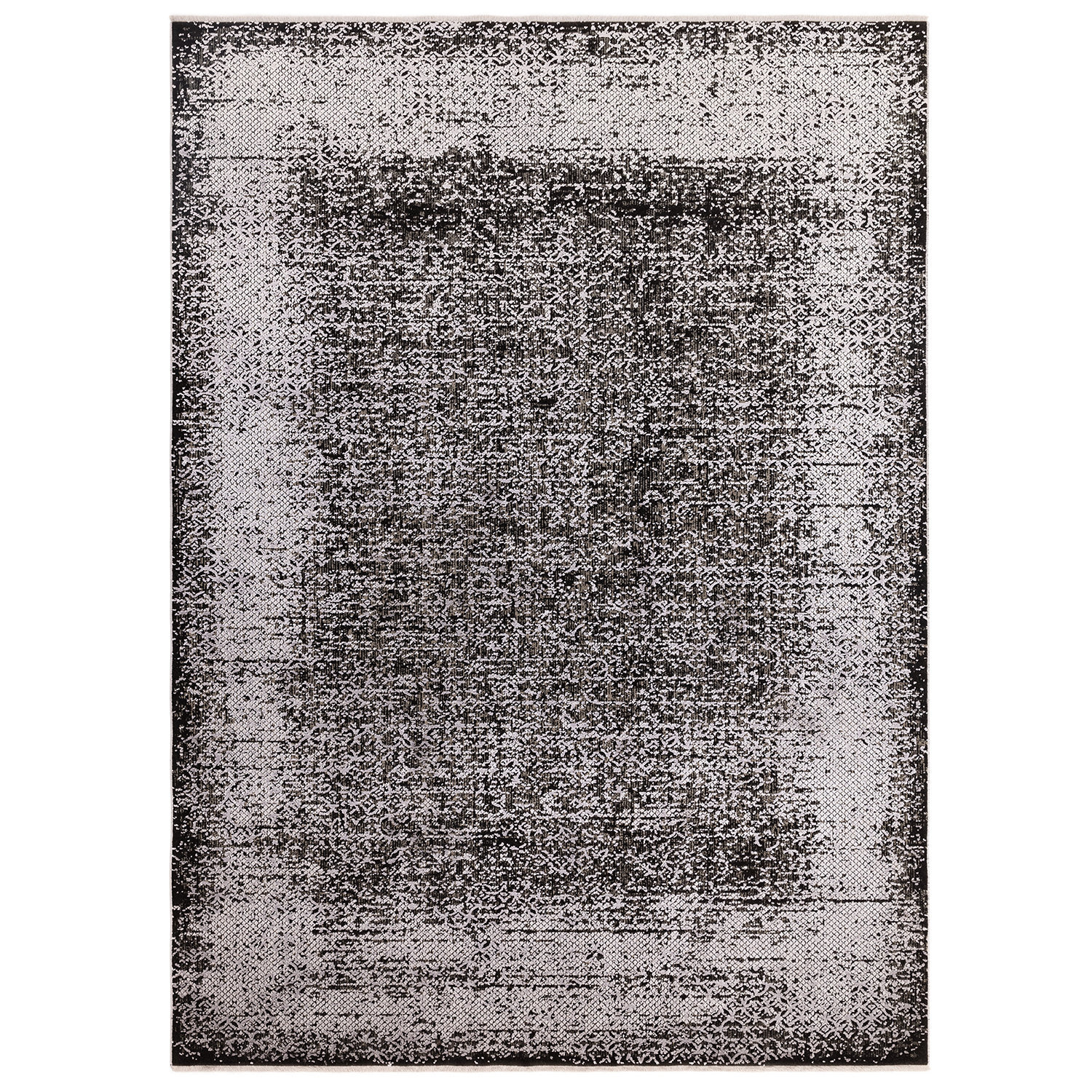 Elodie Silver Black Rug
