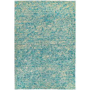 Elona Mosaic Cowhide Aqua Rug