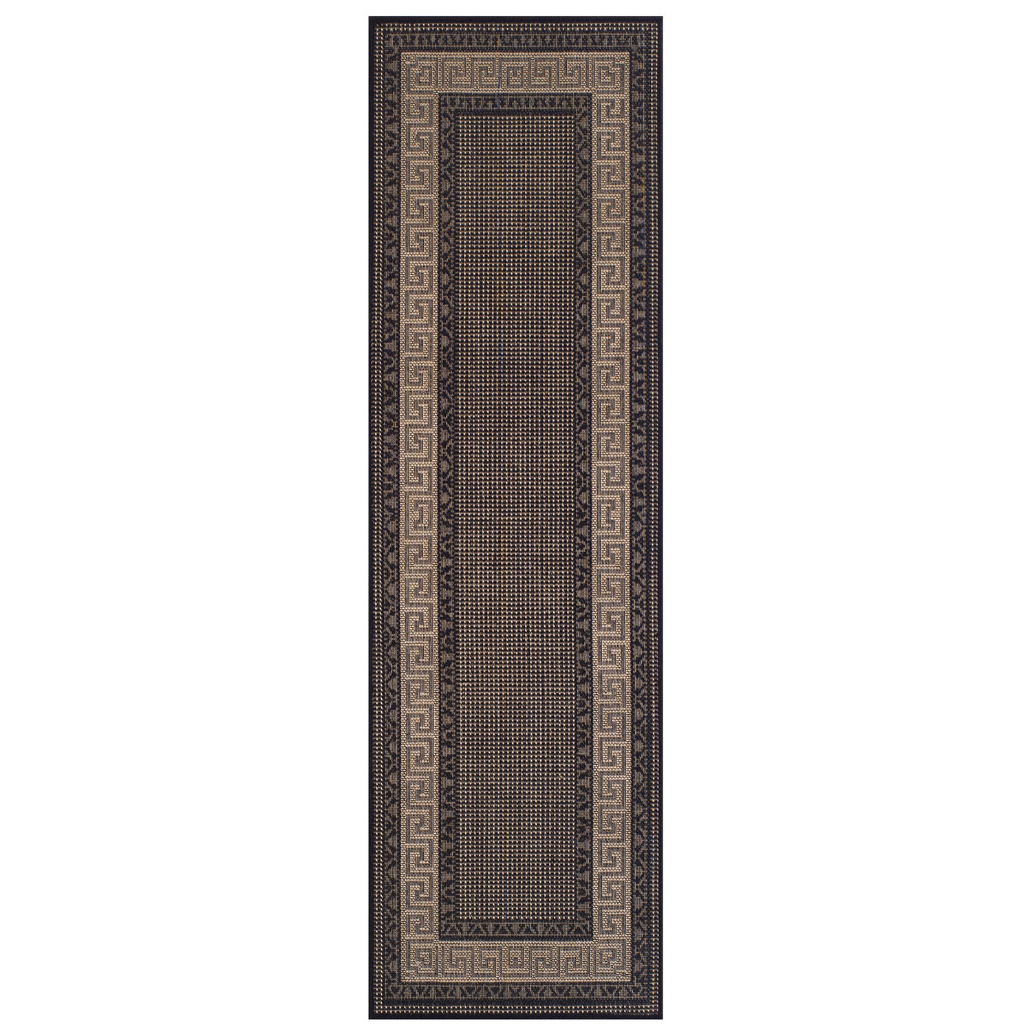 Greek Flatweave Black Runner