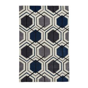 Hong Kong 7526 Grey Navy Rug