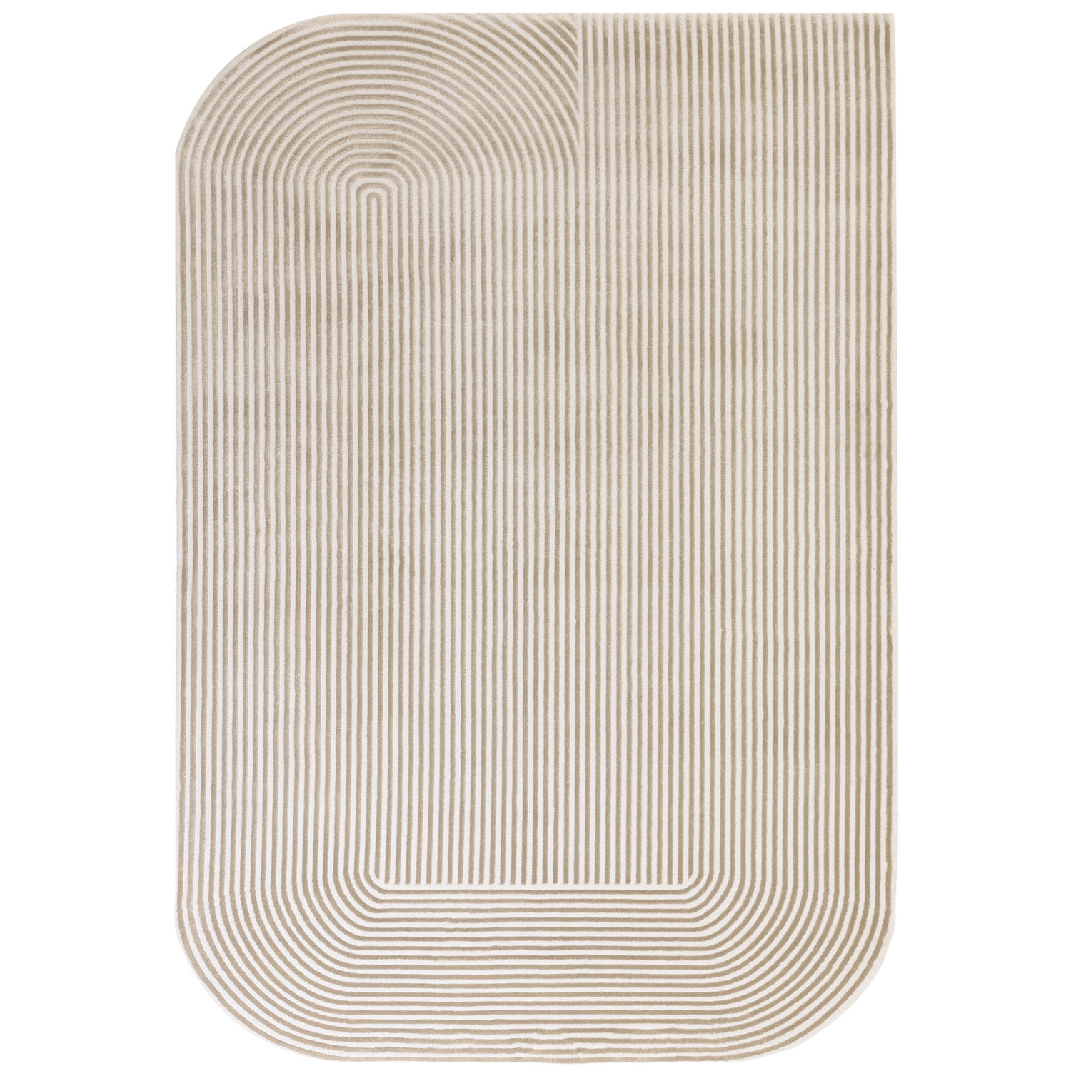 Kuza KU23 Shape Gold Cream Rug