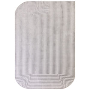 Kuza KU24 Shape Silver Grey Rug