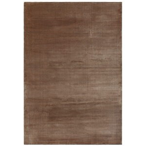 Kuza Plain Stripe Terracotta Rug
