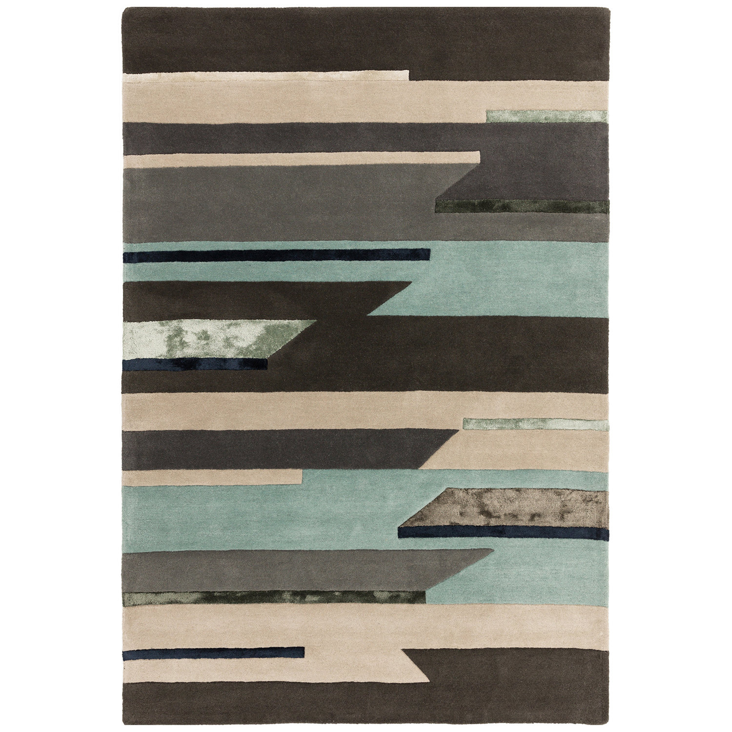 Matrix 63 Rhombus Blue Rug