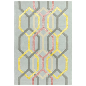 Matrix 67 Hexagon Silver Rug