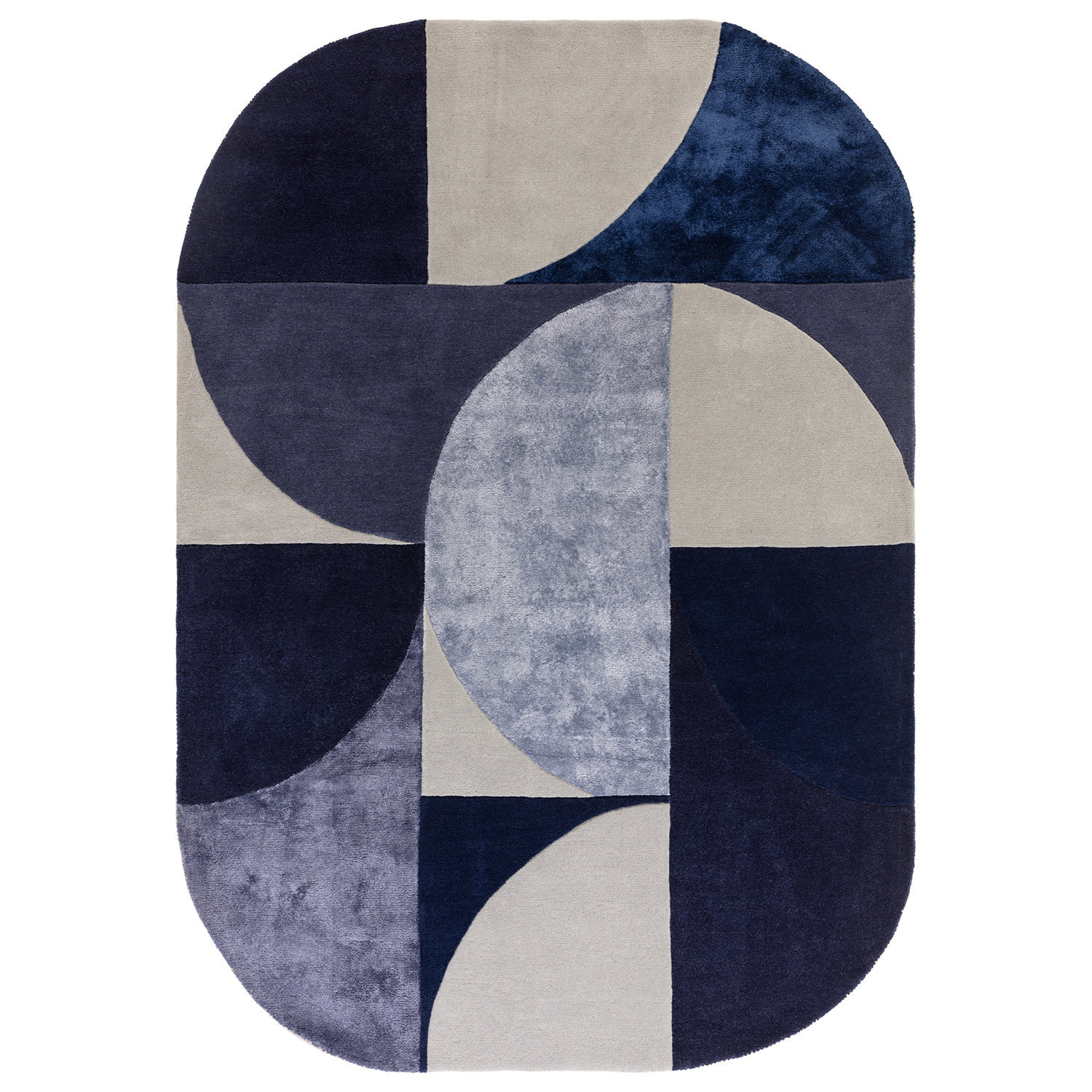 Matrix 74 Oval Indigo Rug