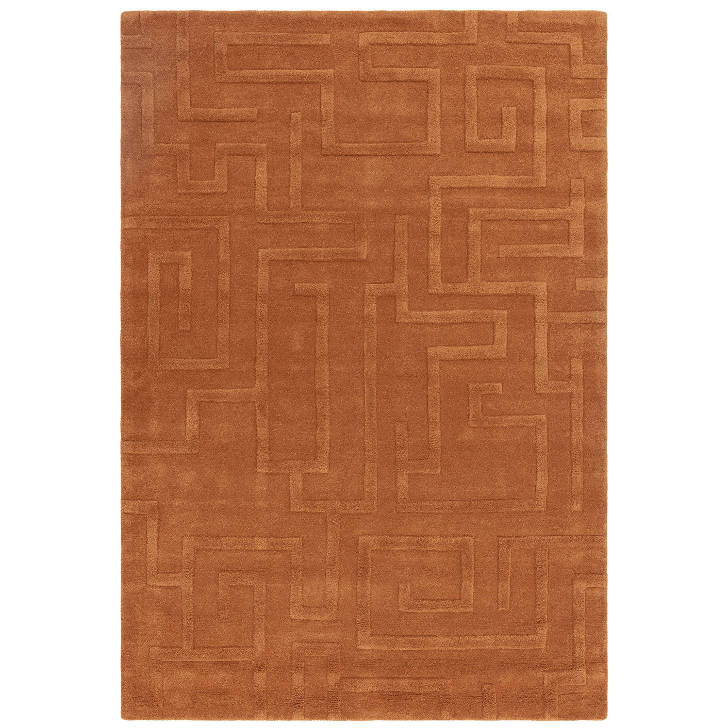 Maze Rust Rug