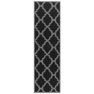 Moda Flatweave Trellis Black Runner