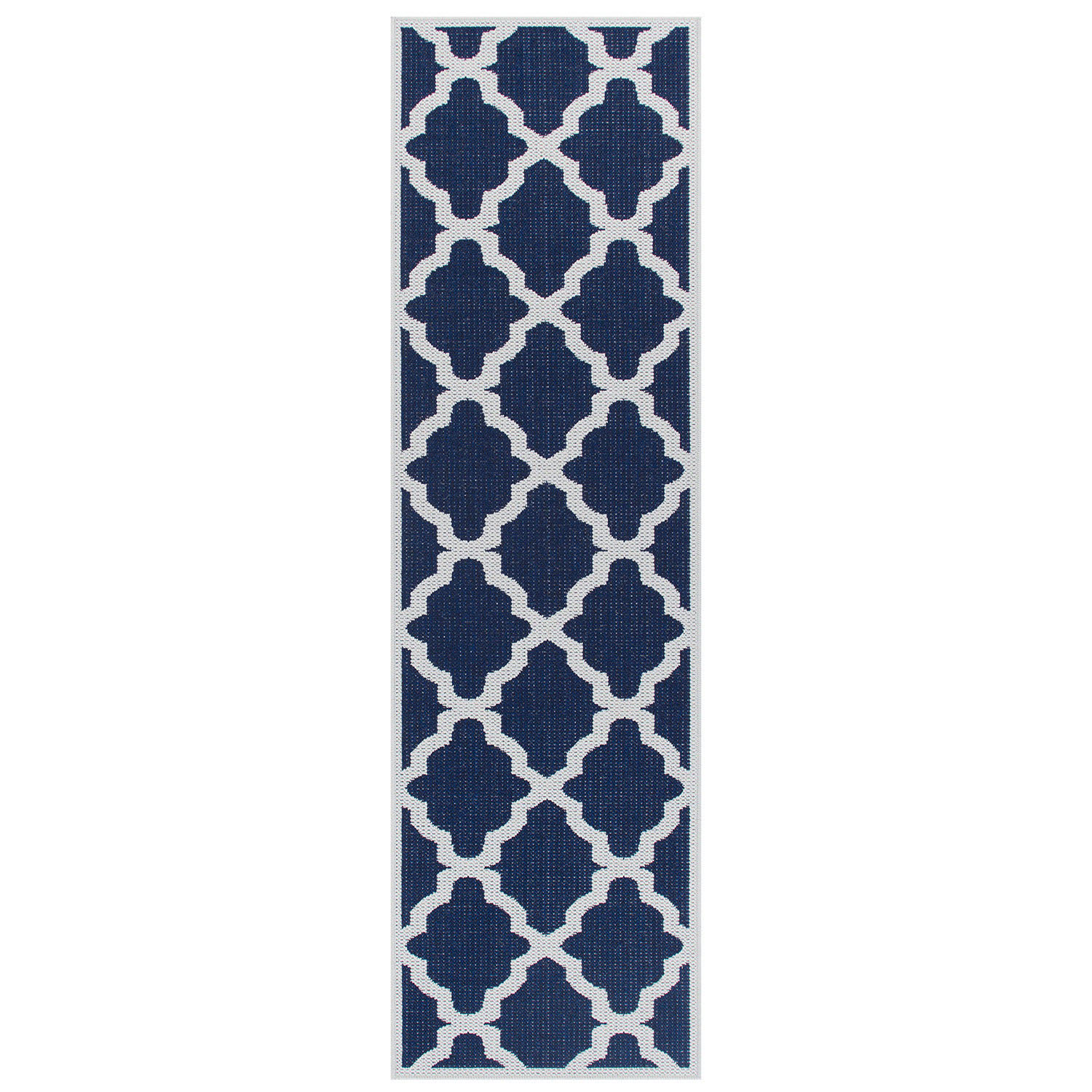 Moda Flatweave Trellis Blue Runner