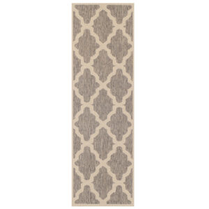 Moda Flatweave Trellis Grey Runner