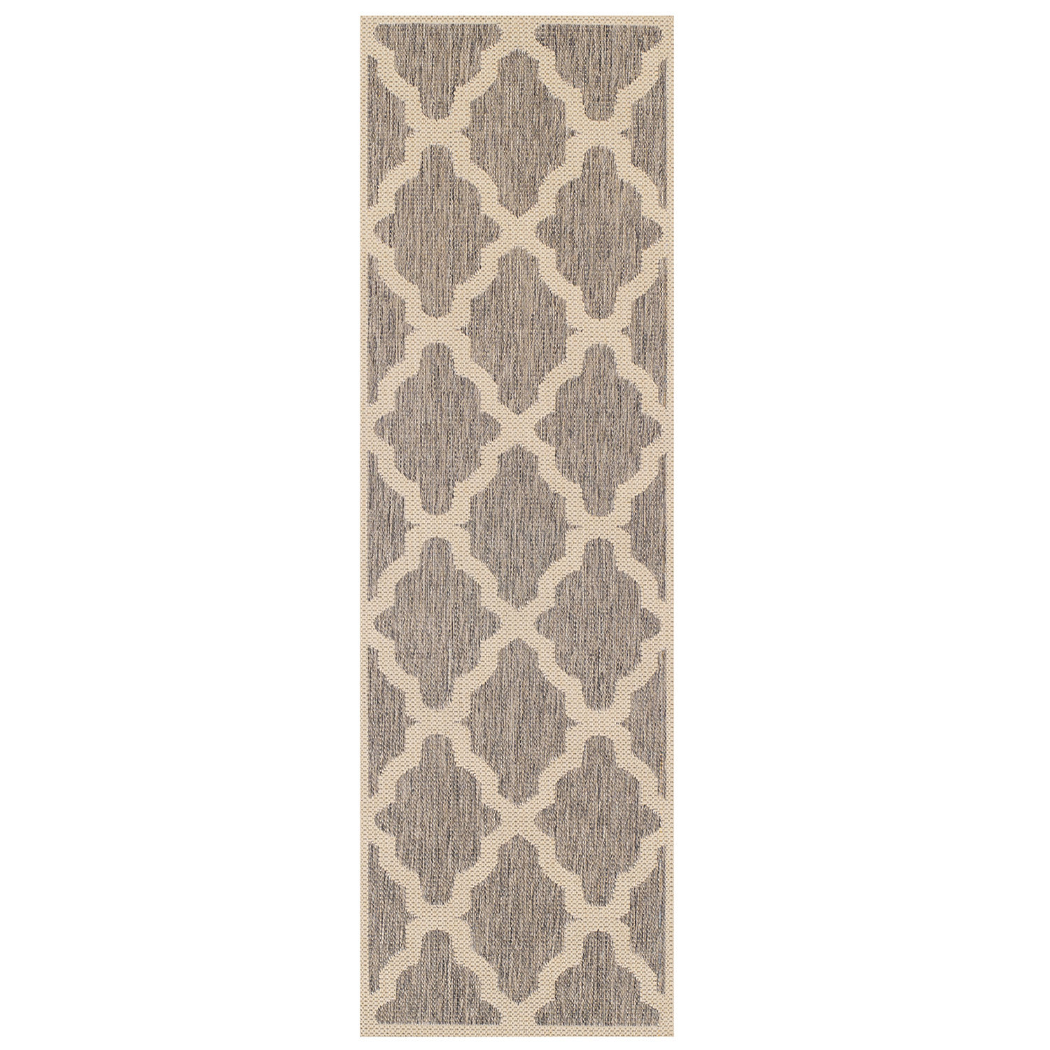Moda Flatweave Trellis Grey Runner