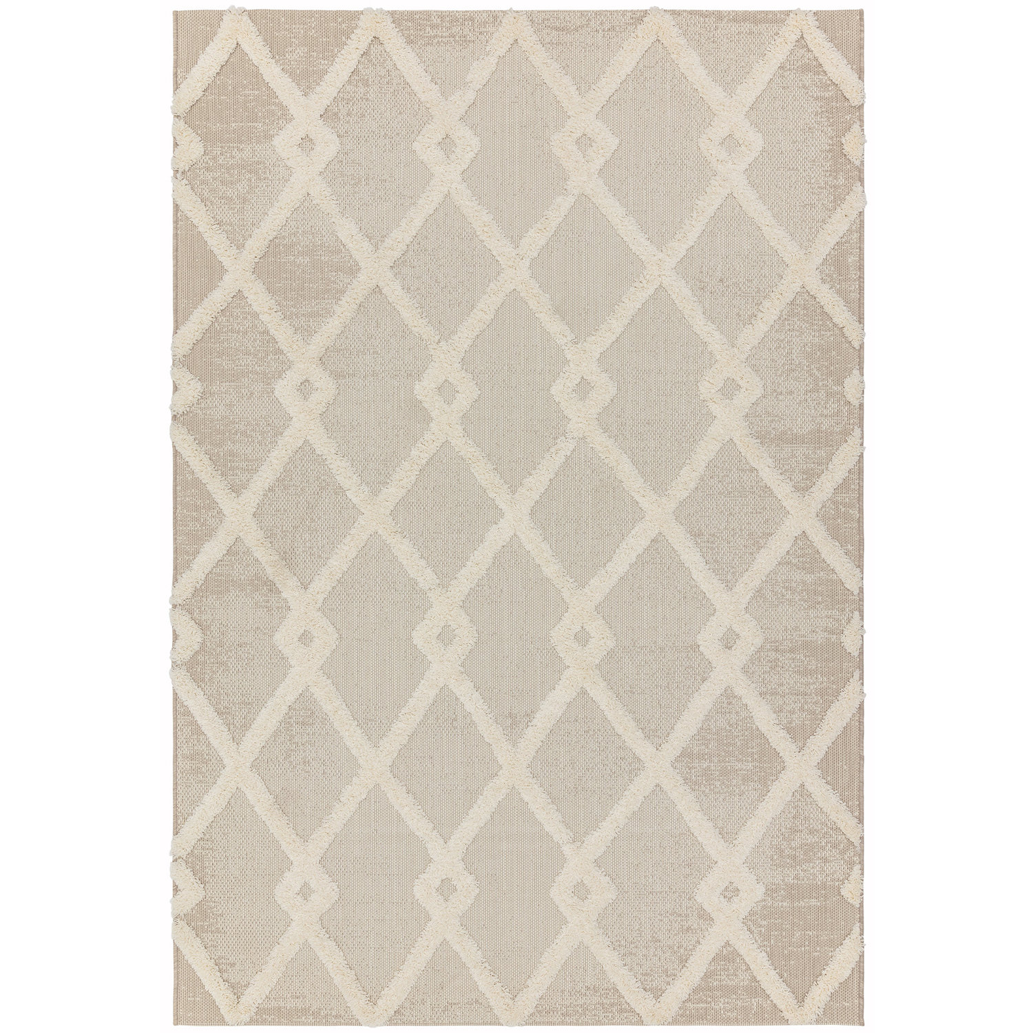 Monty MN07 Beige Cream Diamond Rug