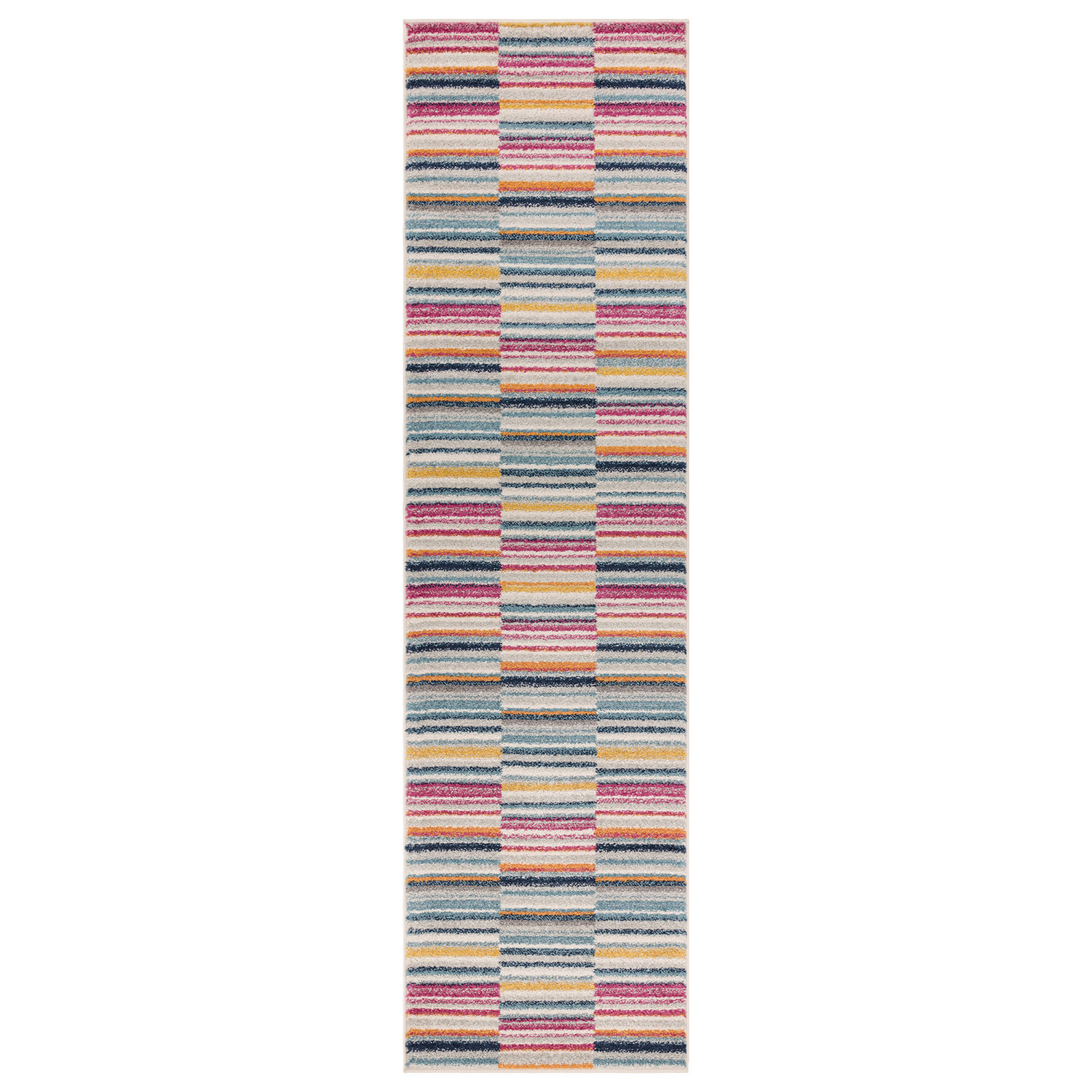 Muse MU06 Multi-Coloured Stripe Rug Runner