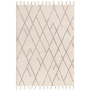 Nepal 06 Cream Black Linear Rug