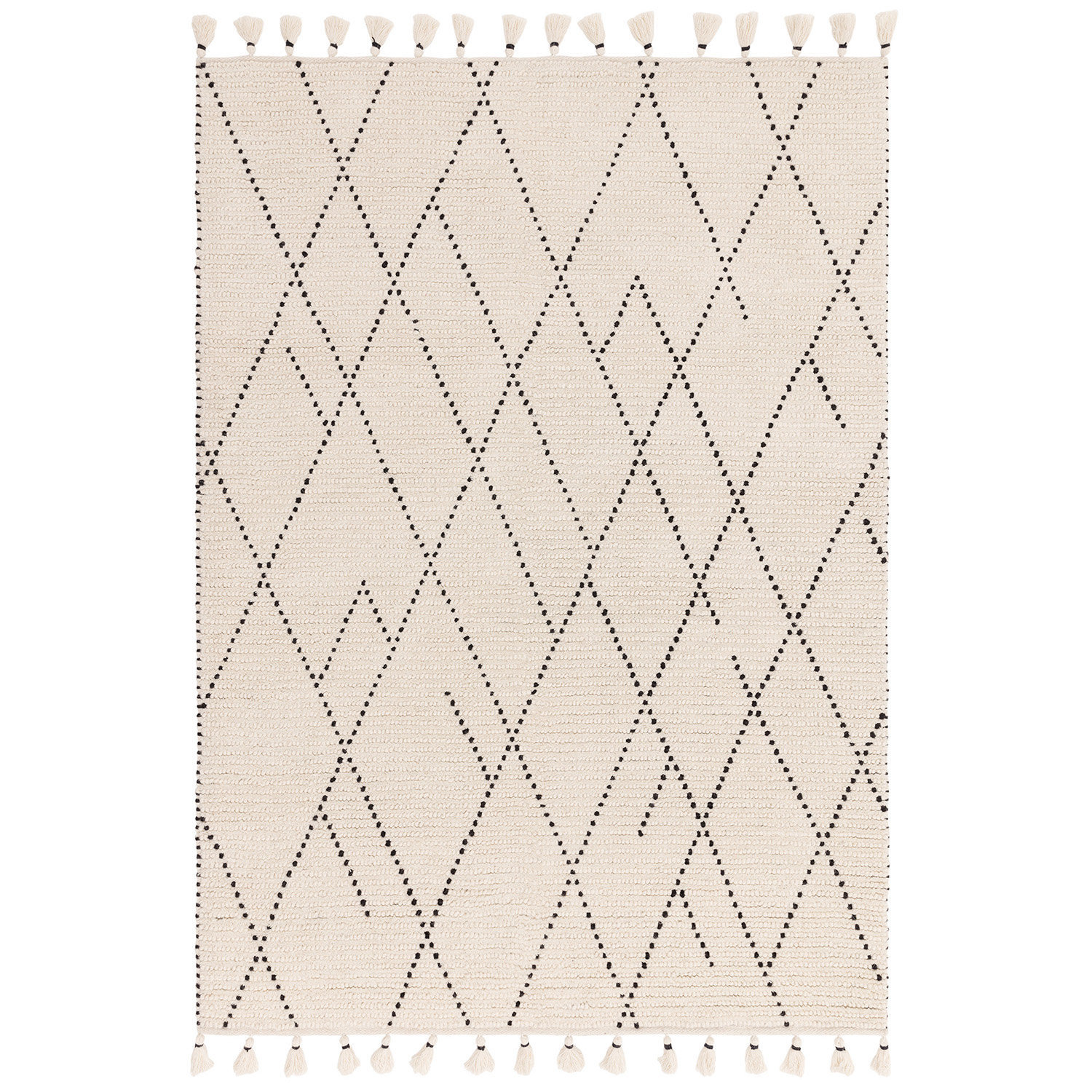 Nepal 06 Cream Black Linear Rug