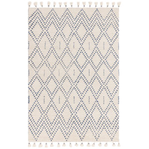 Nepal 03 Cream Blue Diamond Rug