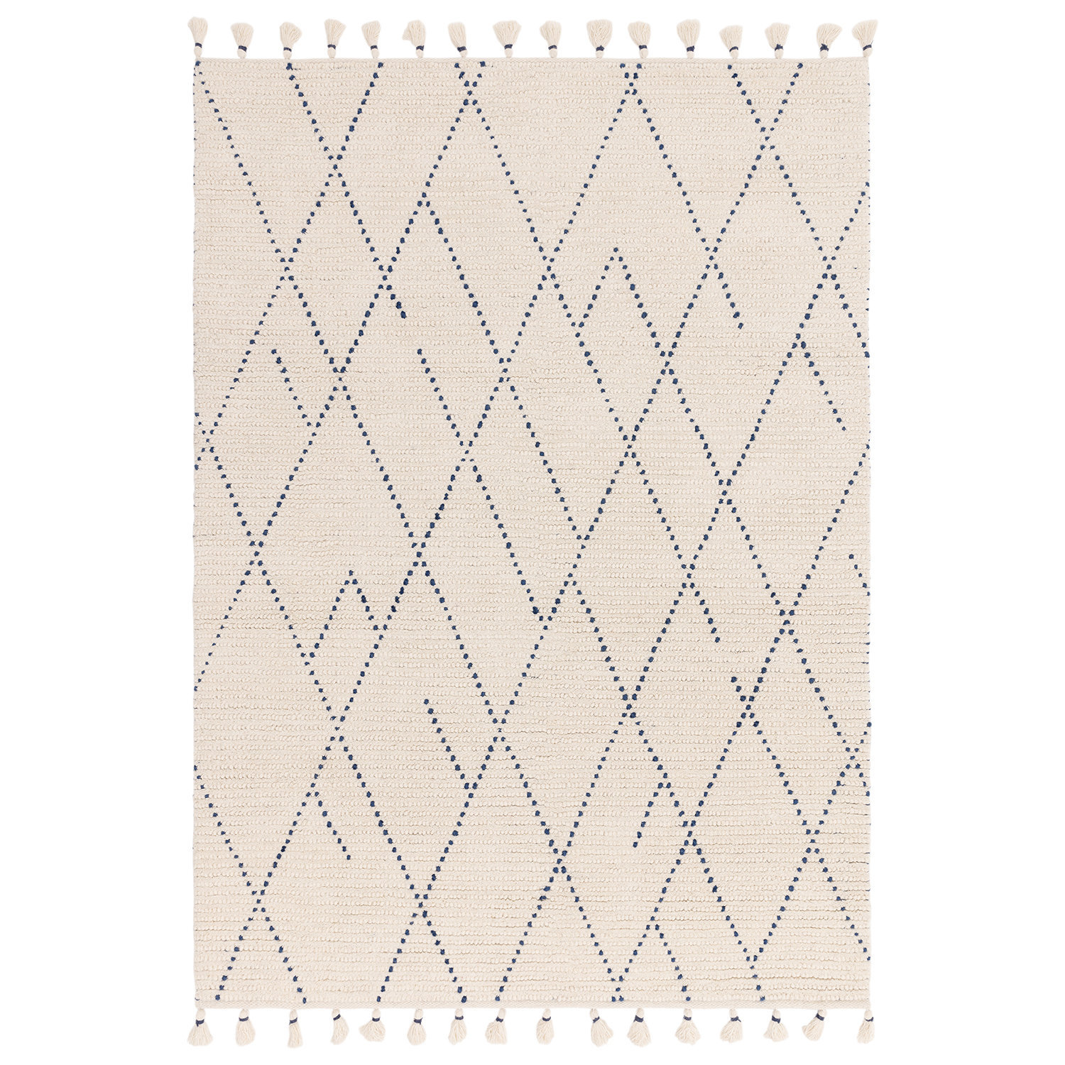Nepal 05 Cream Blue Linear Rug