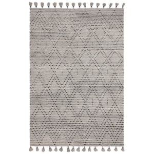 Nepal 01 Grey Black Diamond Rug
