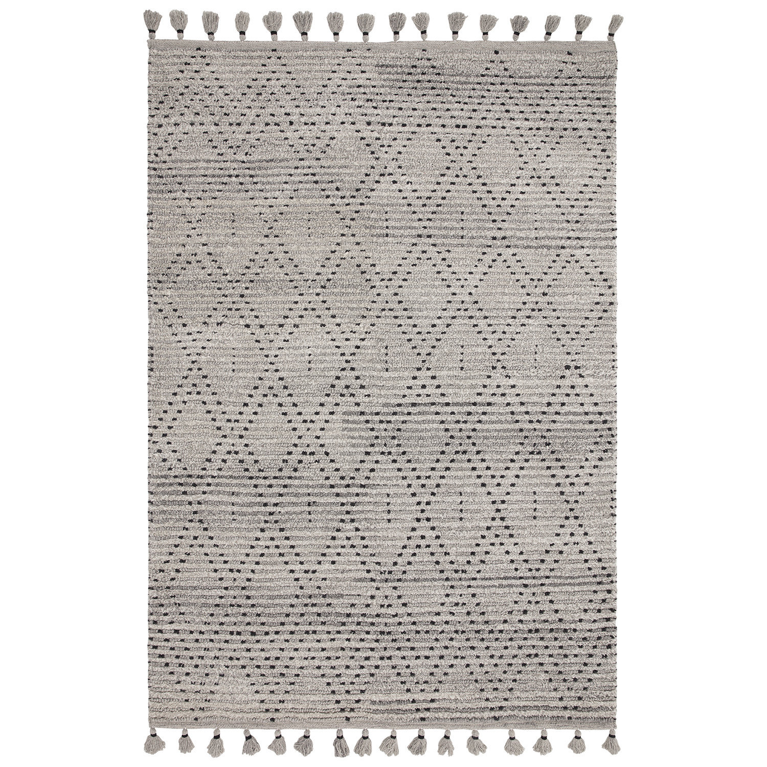 Nepal 01 Grey Black Diamond Rug