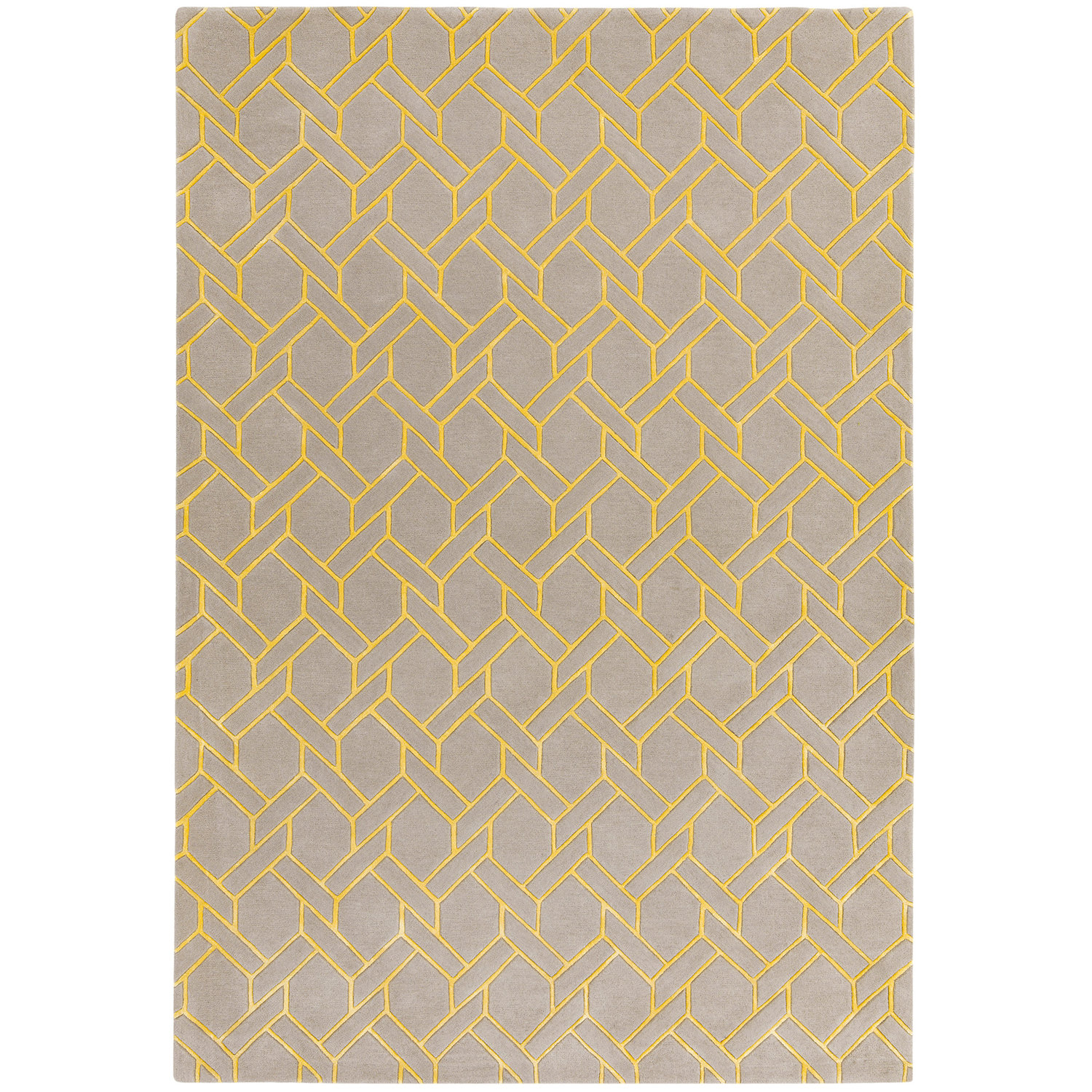 Nexus FL02 Fine Lines Silver Yellow Rug