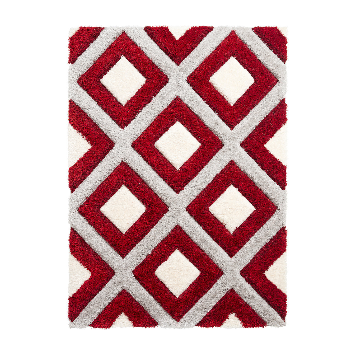 Olympia GR224 Grey Red Rug