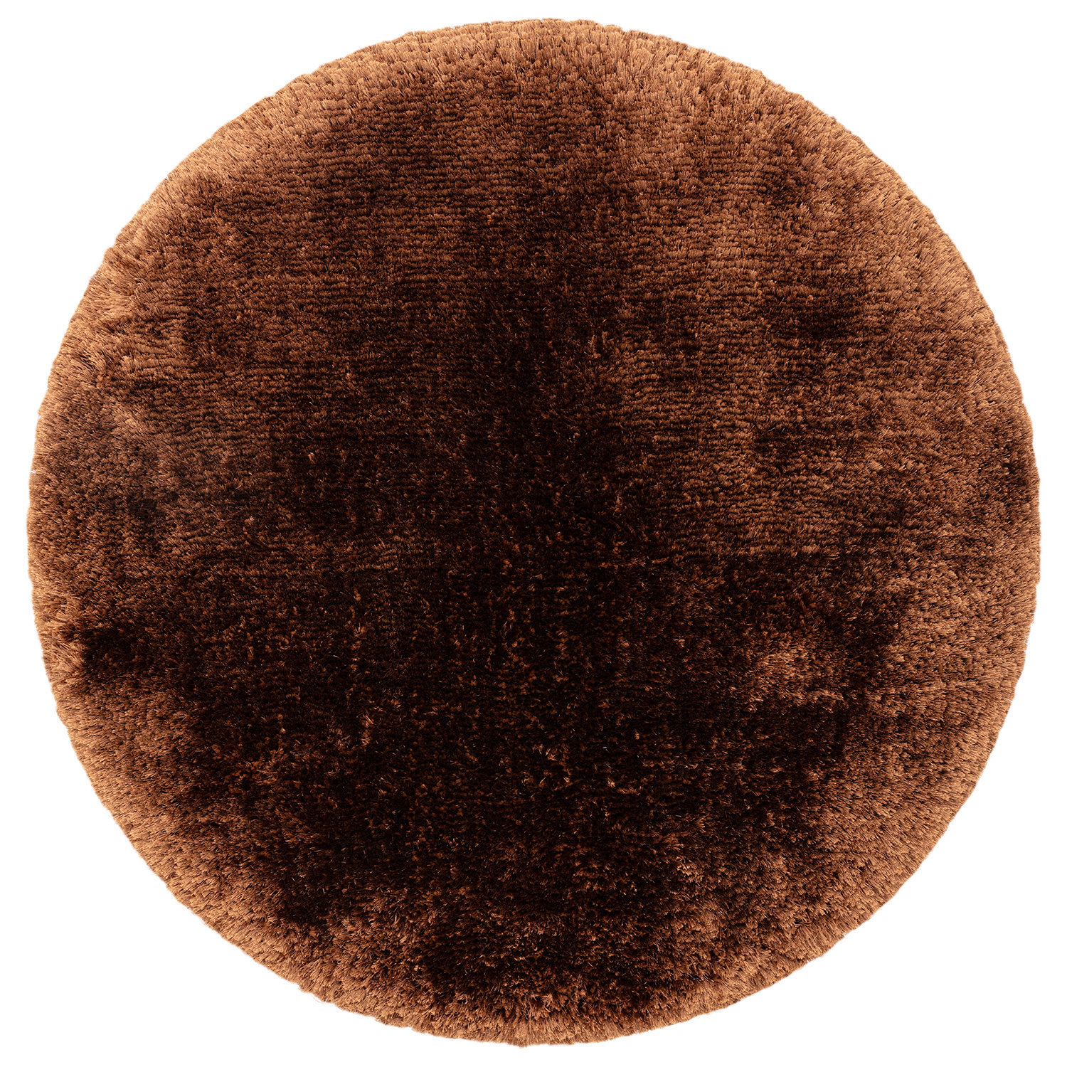 Plush Copper Circle Rug