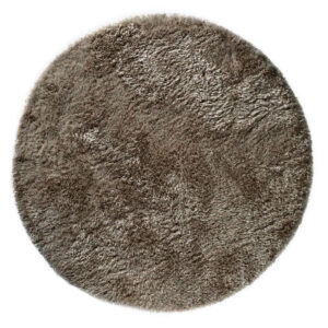 Plush Taupe Circle Rug