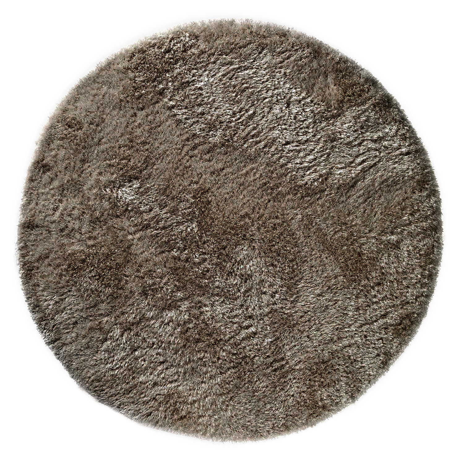 Plush Taupe Circle Rug