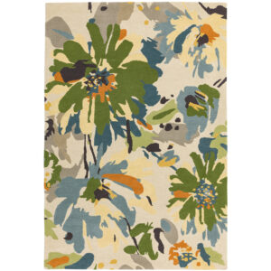 Reef RF11 Floral Green Multi Rug