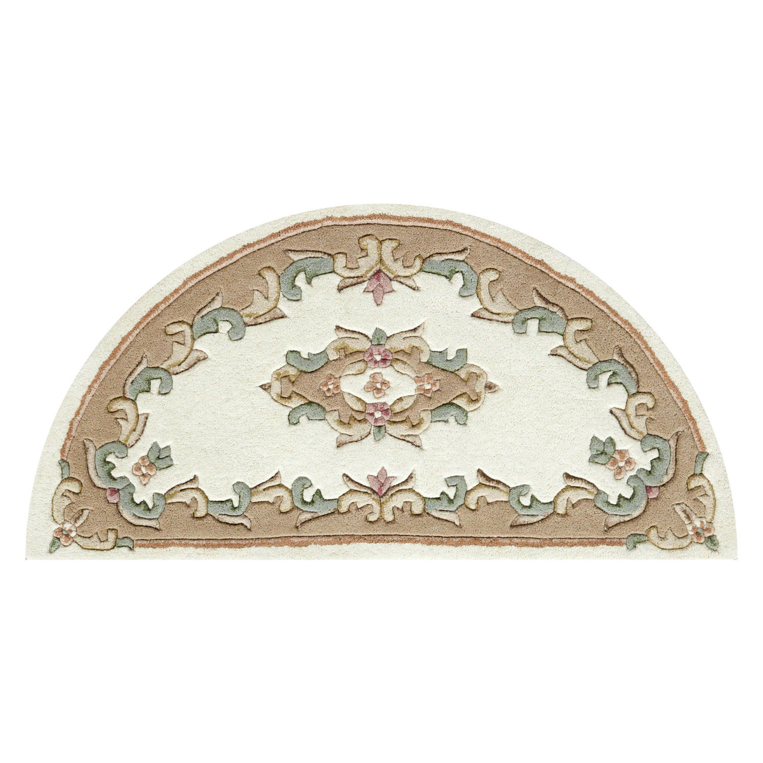 Royal Cream Beige Half Moon Rug