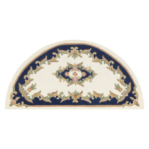 Royal Cream Blue Half Moon Rug