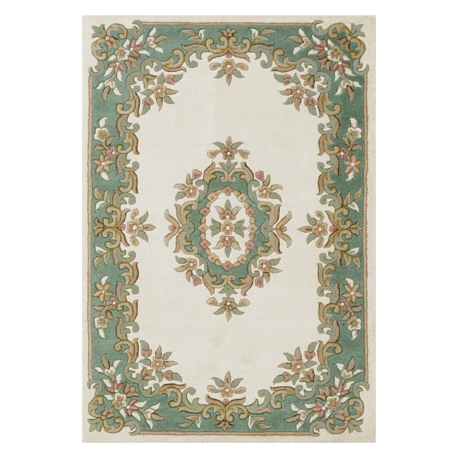 Royal Cream Green Rug