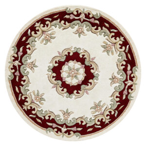 Royal Cream Red Circle Rug