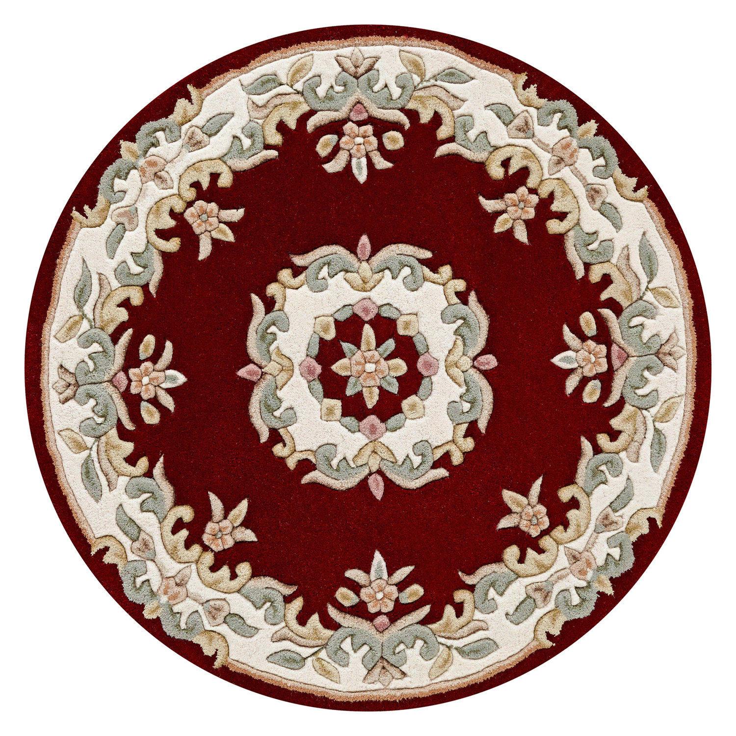 Royal Red Circle Rug