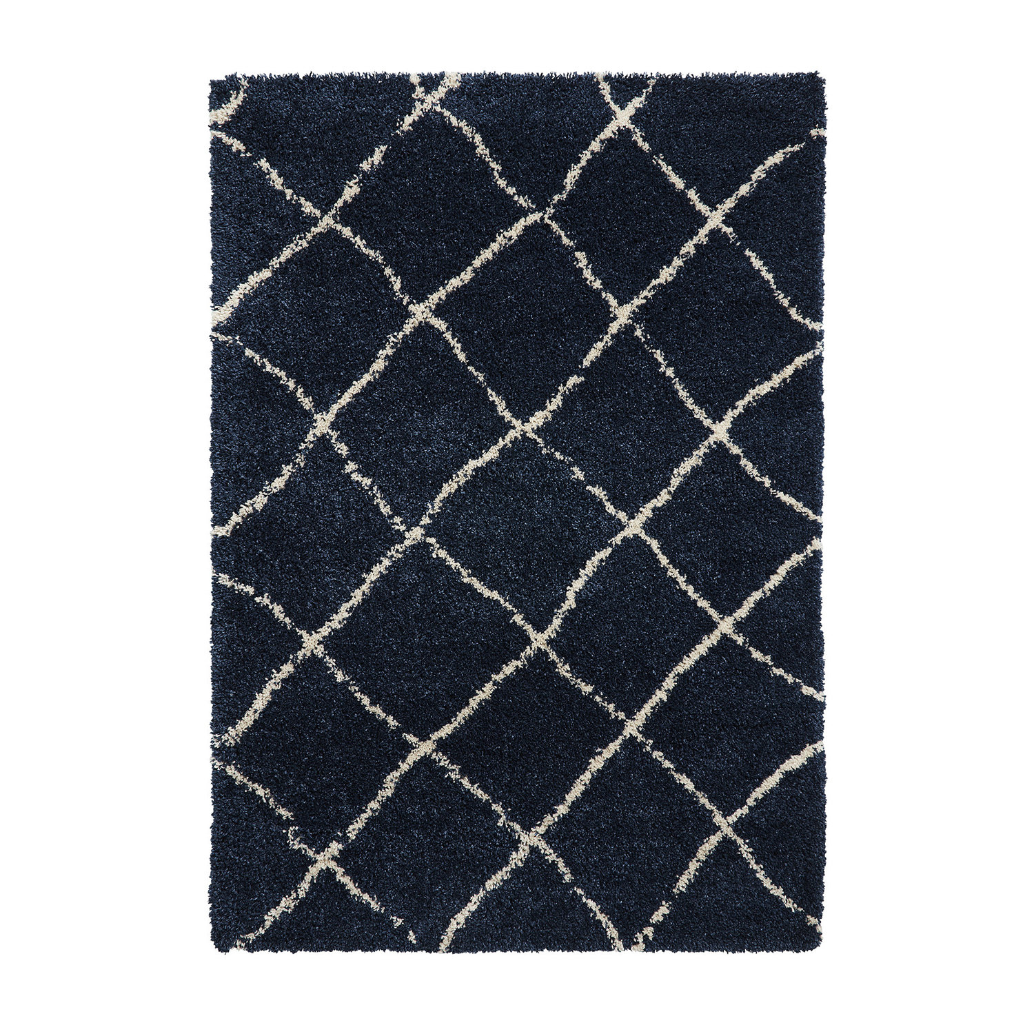 Scandi Berber G257 Navy Cream Rug