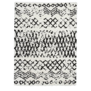 Scandi Berber G271 White Black Rug
