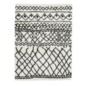 Scandi Berber G274 White Black Rug