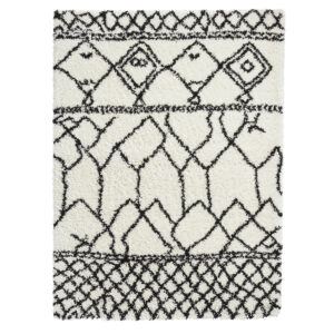 Scandi Berber G276 White Black Rug