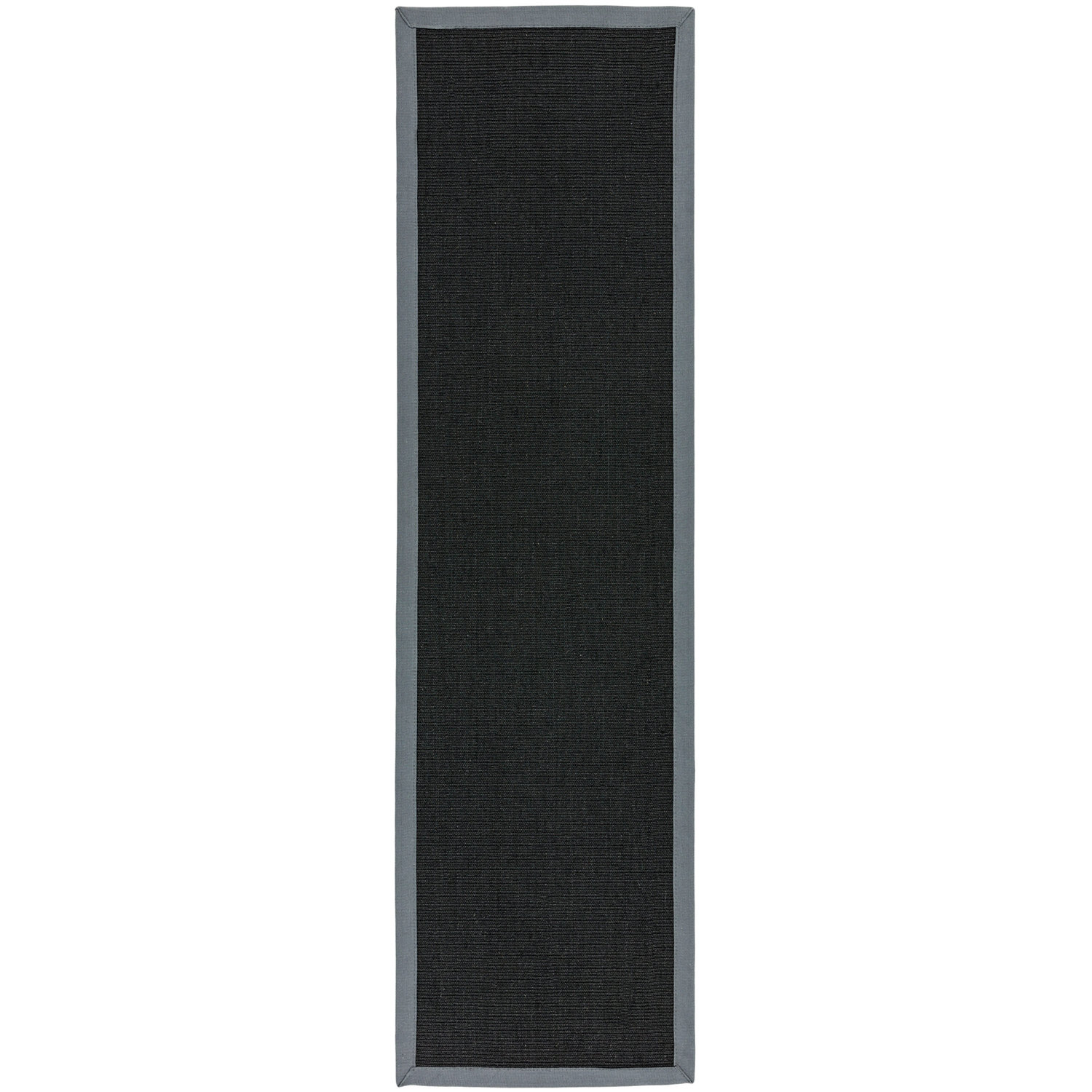 Sisal Black Grey Runner