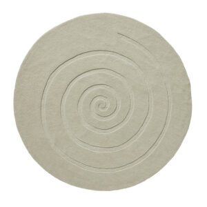 Spiral Ivory Circle Rug