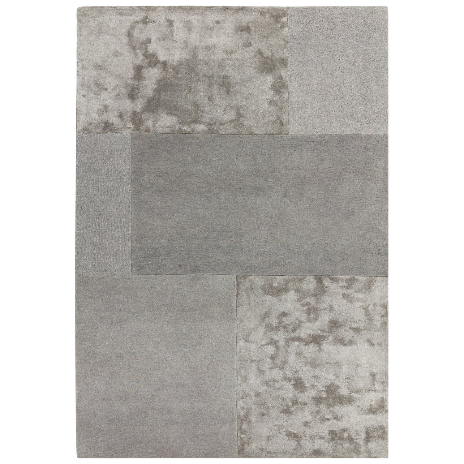 Tate Tonal Textures Silver Rug