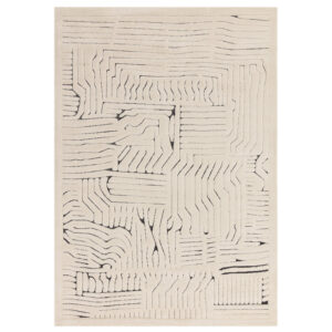 Valley VA03 Ivory Charcoal Route Rug